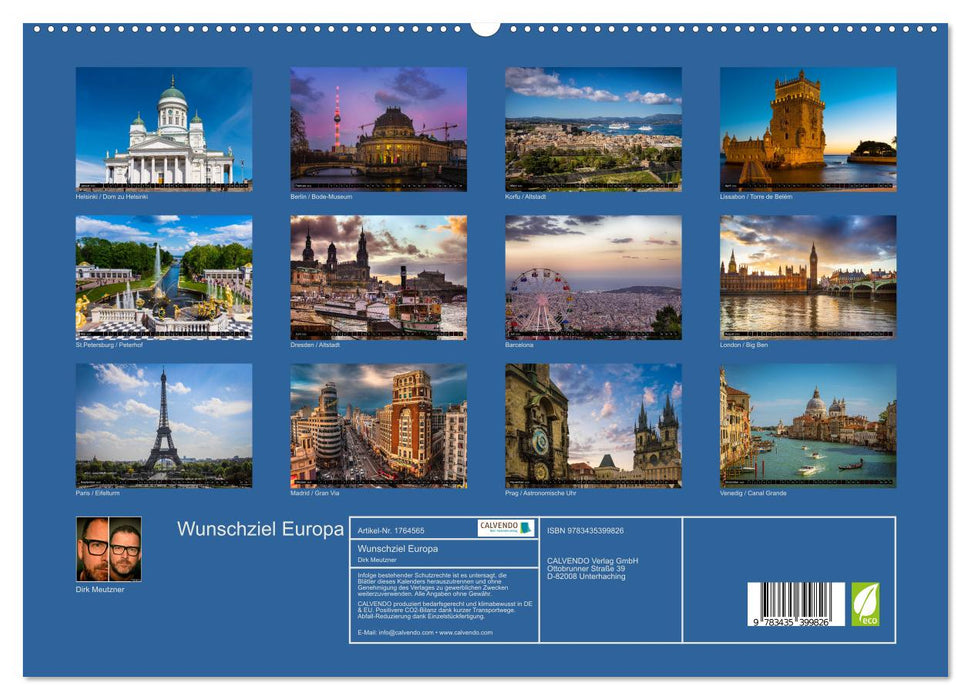 Wunschziel Europa (CALVENDO Premium Wandkalender 2025)