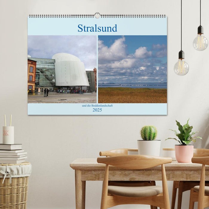 Stralsund und die Boddenlandschaft (CALVENDO Wandkalender 2025)