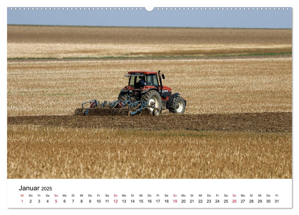 Es ist Erntezeit auf den Feldern (CALVENDO Premium Wandkalender 2025)