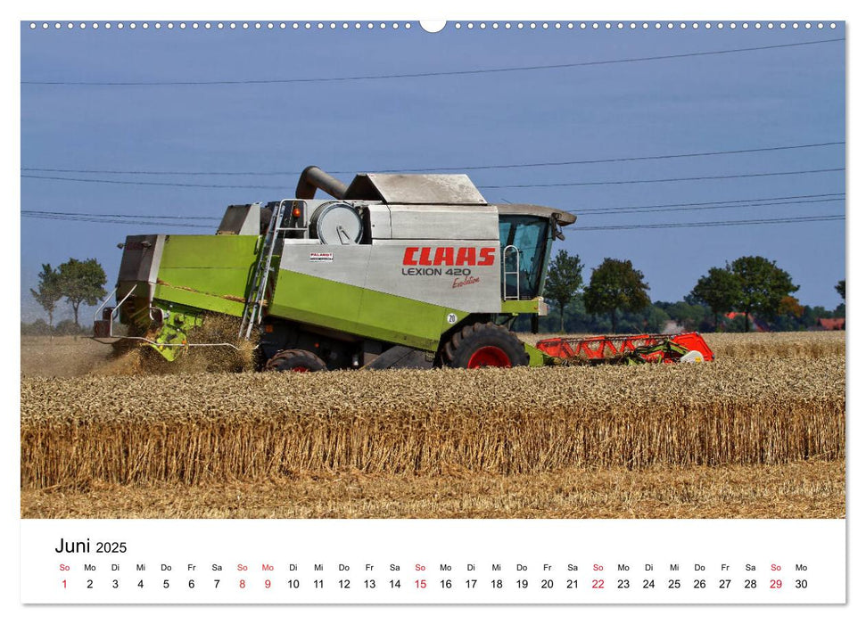 Es ist Erntezeit auf den Feldern (CALVENDO Premium Wandkalender 2025)