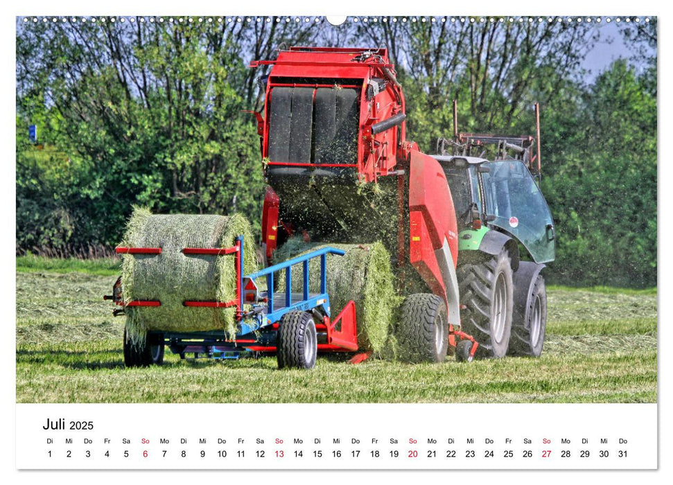 Es ist Erntezeit auf den Feldern (CALVENDO Premium Wandkalender 2025)