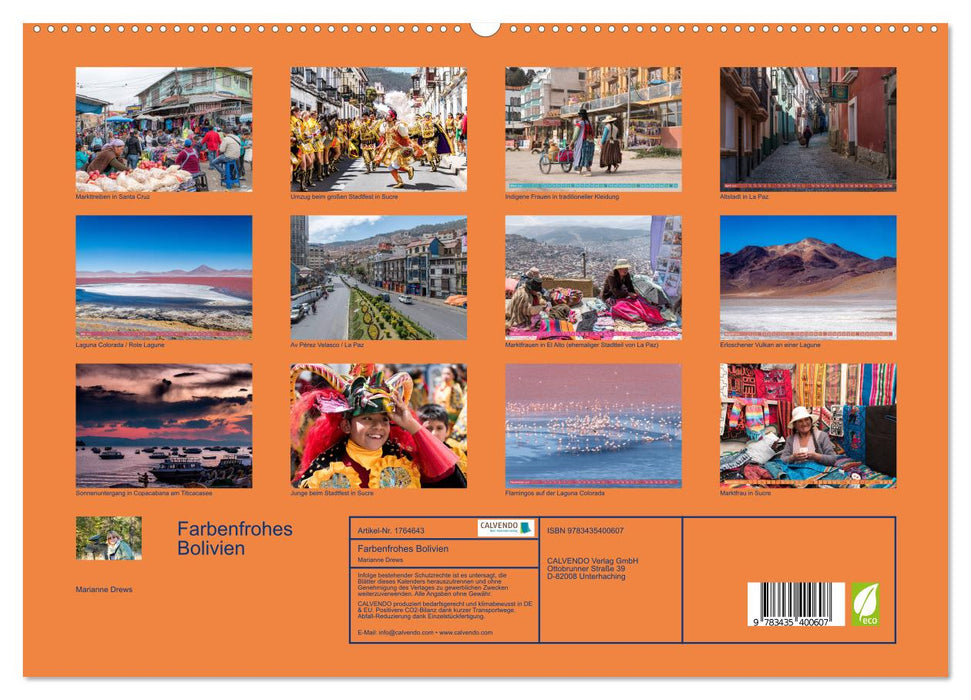 Farbenfrohes Bolivien (CALVENDO Premium Wandkalender 2025)