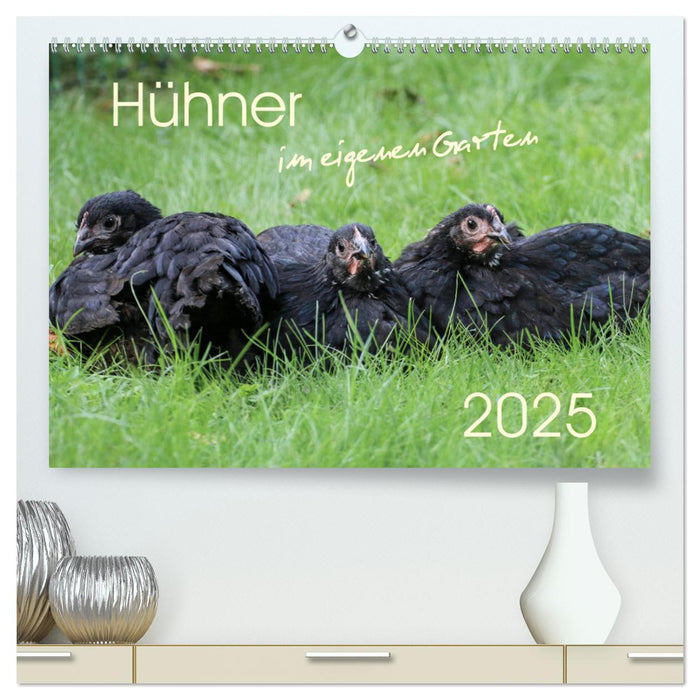 Hühner im eigenen Garten (CALVENDO Premium Wandkalender 2025)