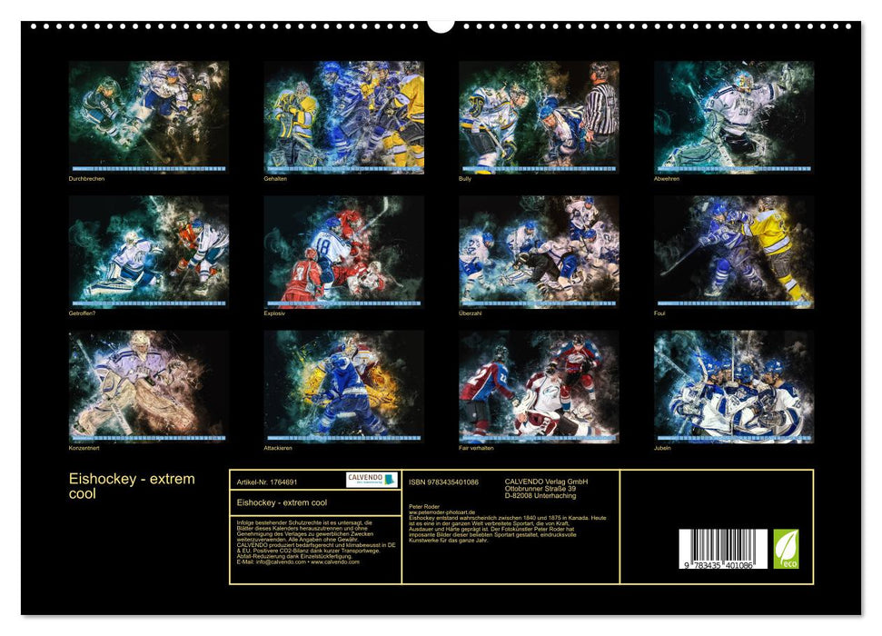 Eishockey - extrem cool (CALVENDO Premium Wandkalender 2025)