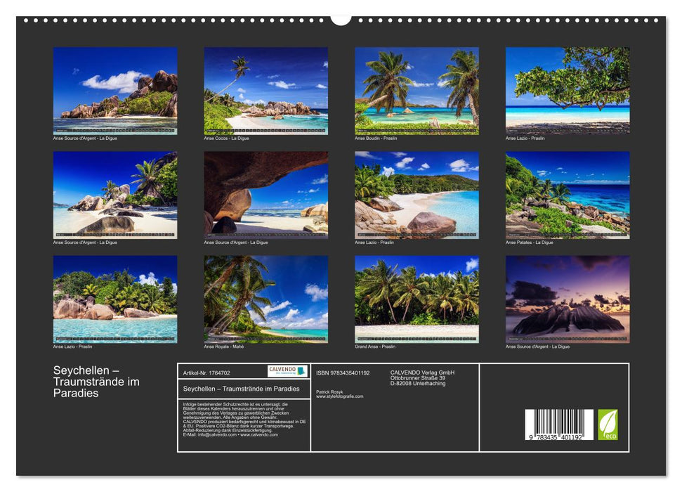 Seychellen – Traumstrände im Paradies (CALVENDO Premium Wandkalender 2025)