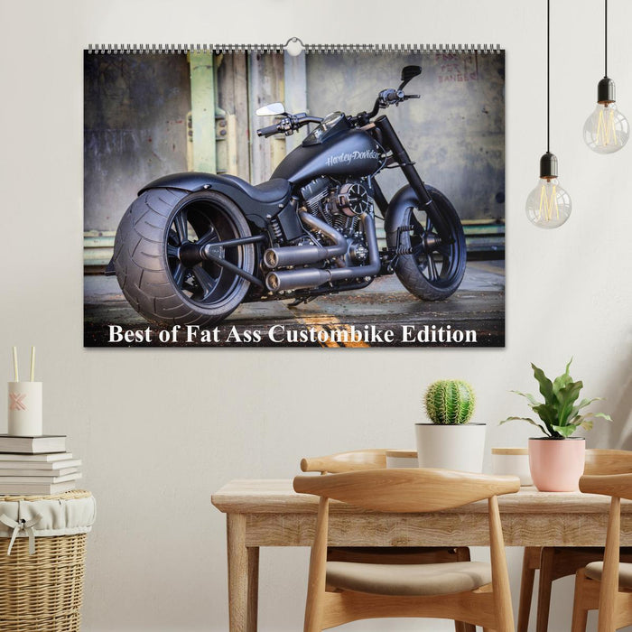 Exklusive Best of Fat Ass Custombike Edition, feinste Harleys mit fettem Hintern (CALVENDO Wandkalender 2025)