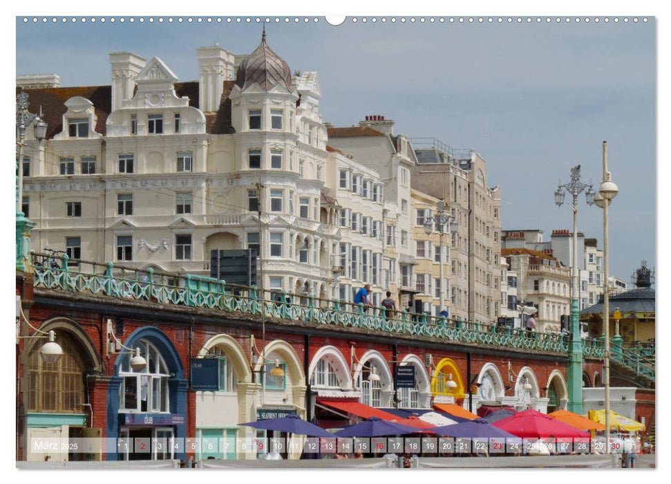 Brighton Pier Bunter Sommer (CALVENDO Wandkalender 2025)