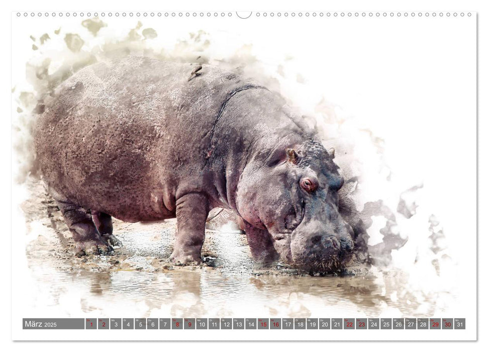 Tierportraits - Fine Art (CALVENDO Premium Wandkalender 2025)