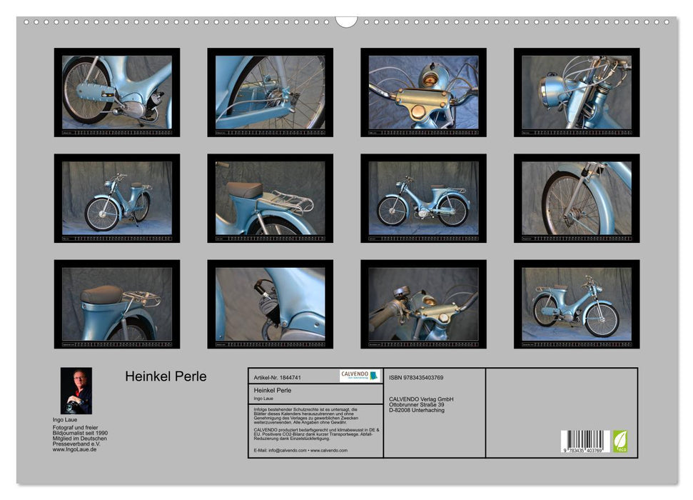 Heinkel Perle (CALVENDO Wandkalender 2025)