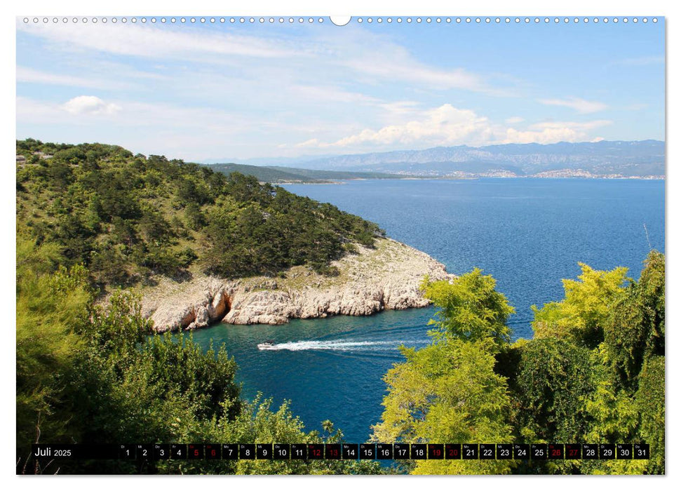 Kroatische Adria - Von Opatija bis Krk (CALVENDO Premium Wandkalender 2025)