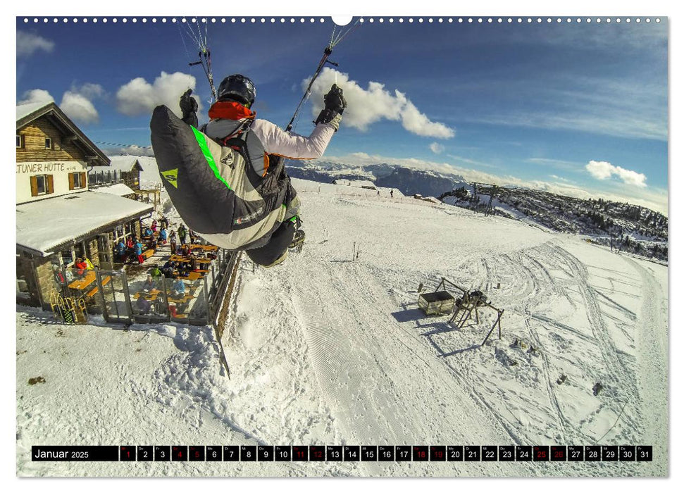 Paragliding - unvergessliche Momente erleben (CALVENDO Premium Wandkalender 2025)