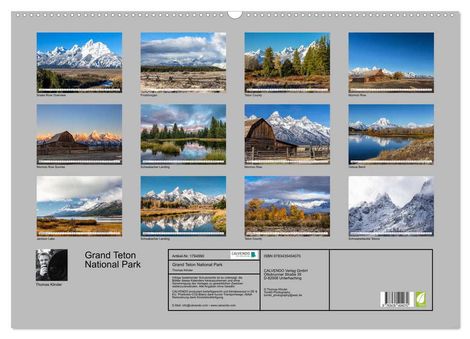 Grand Teton National Park (CALVENDO Wandkalender 2025)