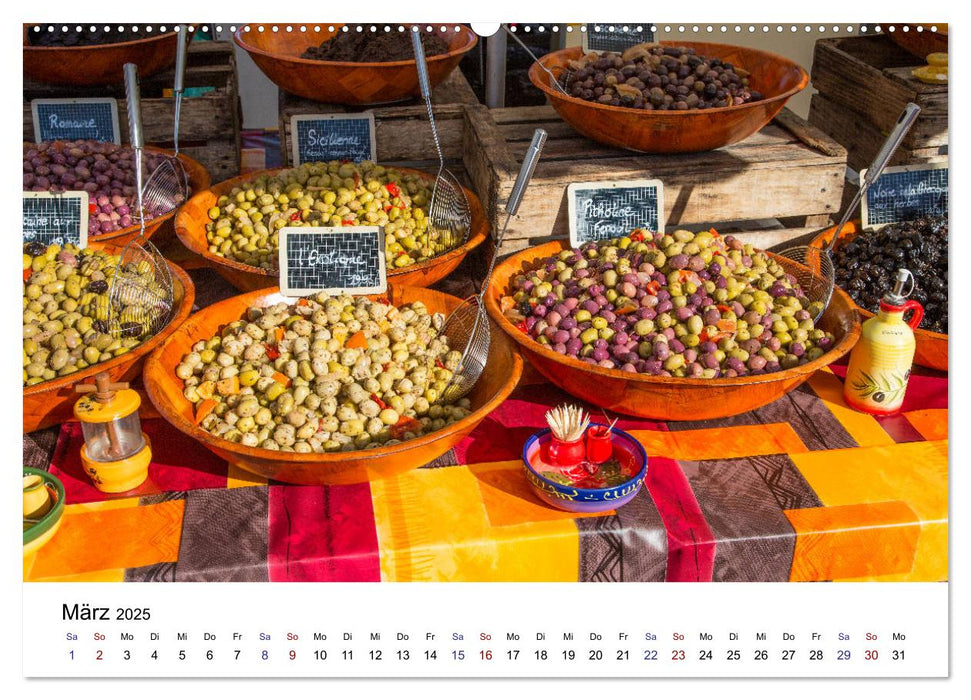 Marché hebdomadaire - Ein Rundgang über einen französischen Wochenmarkt (CALVENDO Premium Wandkalender 2025)