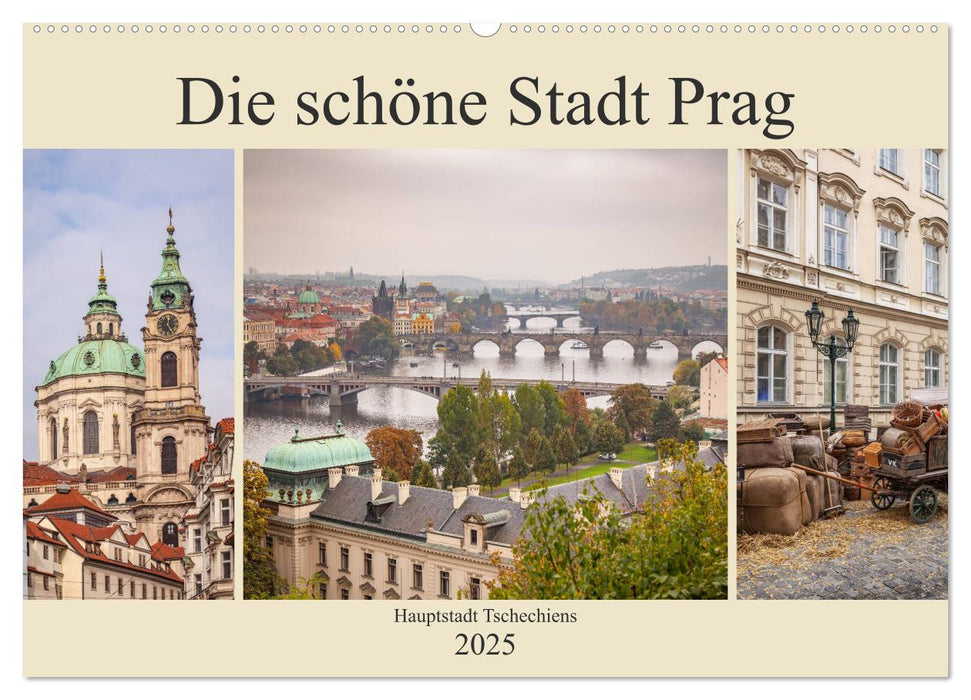 Die schöne Stadt Prag (CALVENDO Wandkalender 2025)