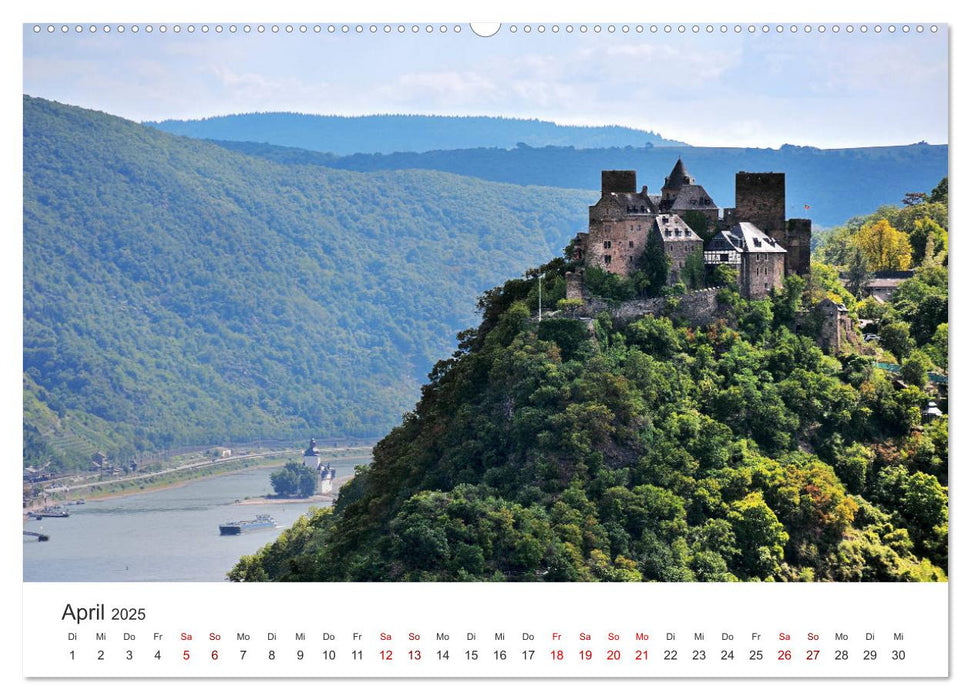 Burgen im Rheintal - Landschaft, Romantik, legend (CALVENDO Premium Wandkalender 2025)