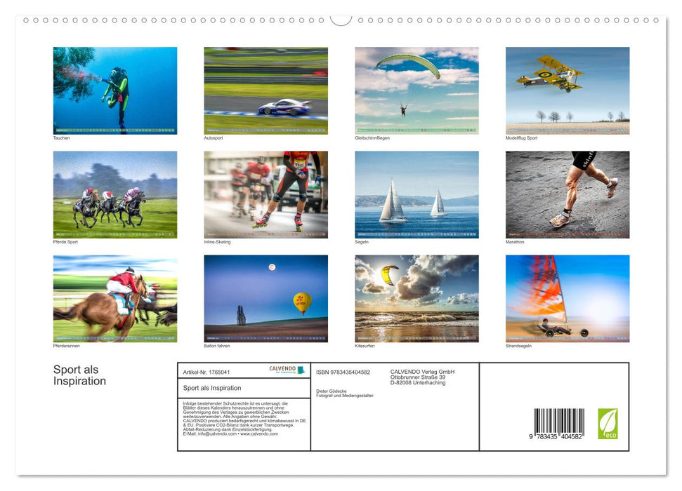 Sport als Inspiration (CALVENDO Premium Wandkalender 2025)