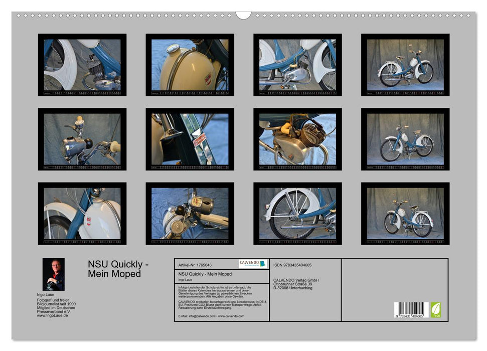 NSU Quickly - Mein Moped (CALVENDO Wandkalender 2025)