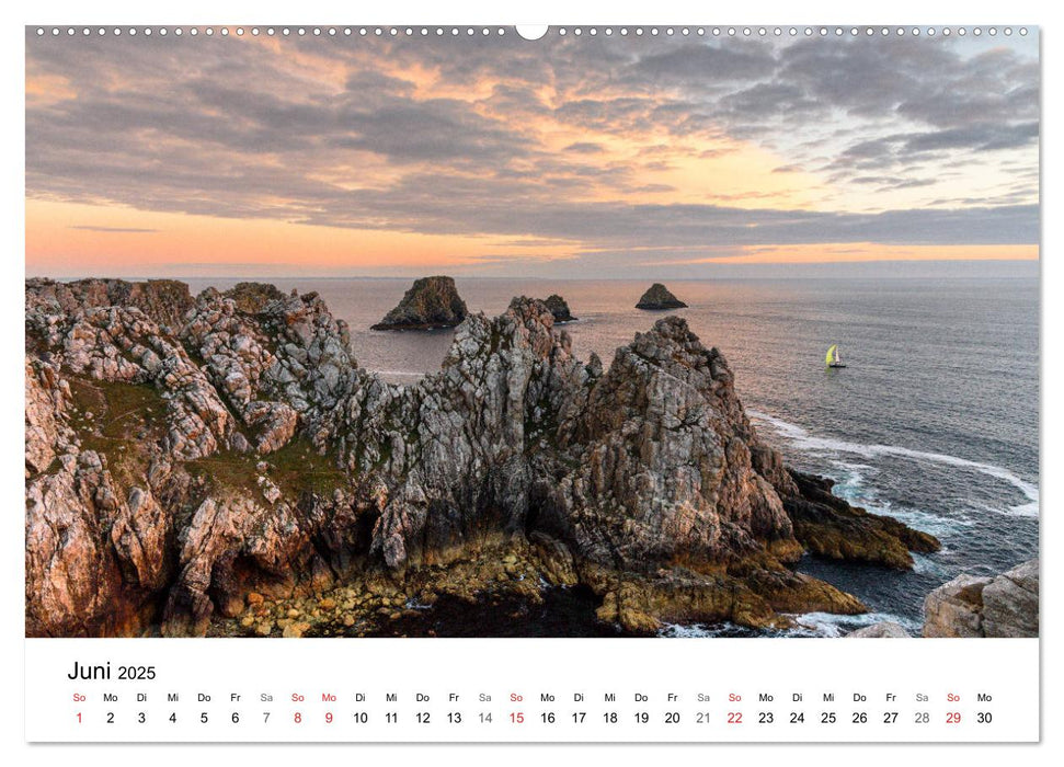 Küsten der Normandie und der Bretagne (CALVENDO Premium Wandkalender 2025)