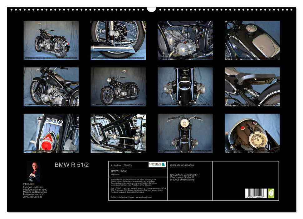 BMW R 51/2 (CALVENDO Wandkalender 2025)