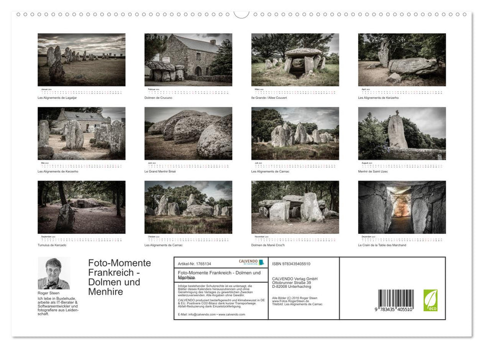 Foto-Momente Frankreich - Dolmen und Menhire (CALVENDO Premium Wandkalender 2025)