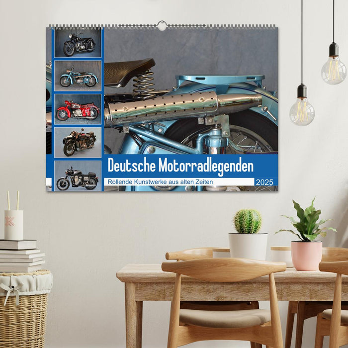 Deutsche Motorrad - Legenden - Rollende Kunstwerke aus alten Zeiten (CALVENDO Wandkalender 2025)