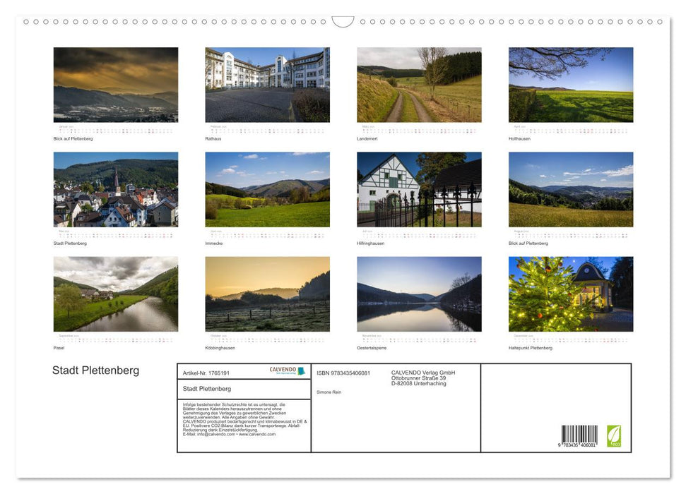 Stadt Plettenberg (CALVENDO Wandkalender 2025)