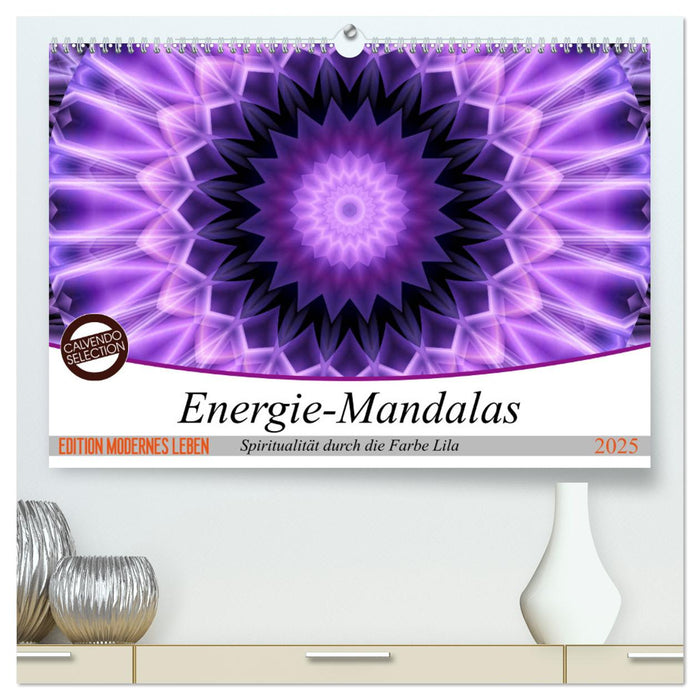 Energie - Mandalas, Spiritualität durch die Farbe Lila (CALVENDO Premium Wandkalender 2025)