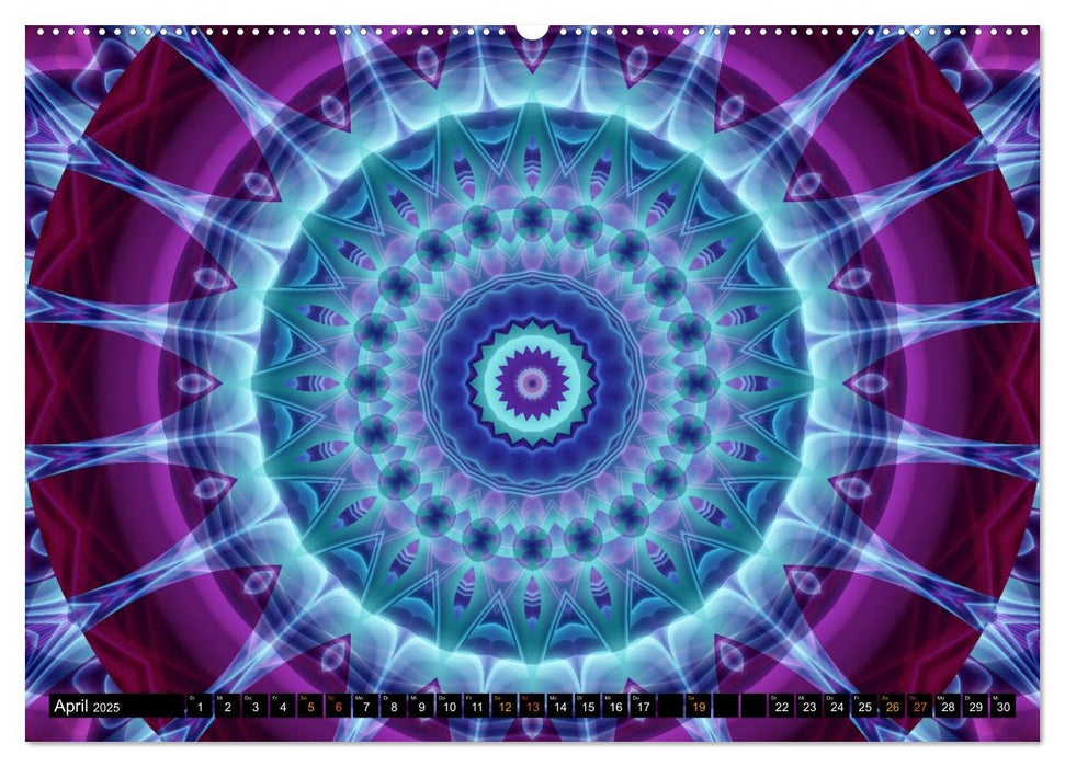 Energie - Mandalas, Spiritualität durch die Farbe Lila (CALVENDO Premium Wandkalender 2025)