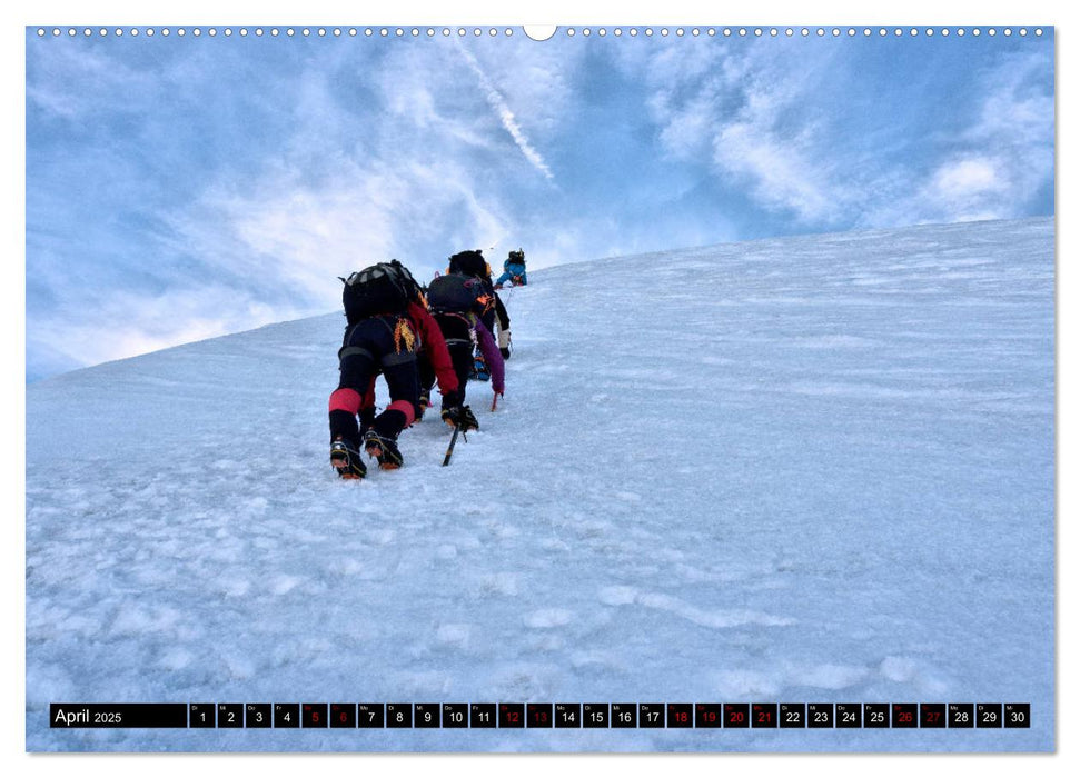 Monte Rosa Classic - Die klassische Tour um das Monte Rosa Massiv (CALVENDO Wandkalender 2025)