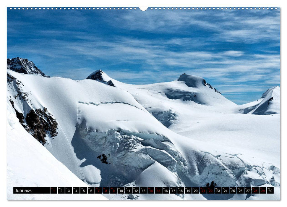 Monte Rosa Classic - Die klassische Tour um das Monte Rosa Massiv (CALVENDO Wandkalender 2025)