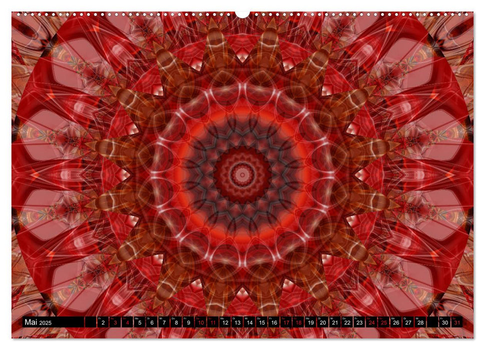 Energie-Mandalas Stärke durch die Farbe Rot (CALVENDO Premium Wandkalender 2025)