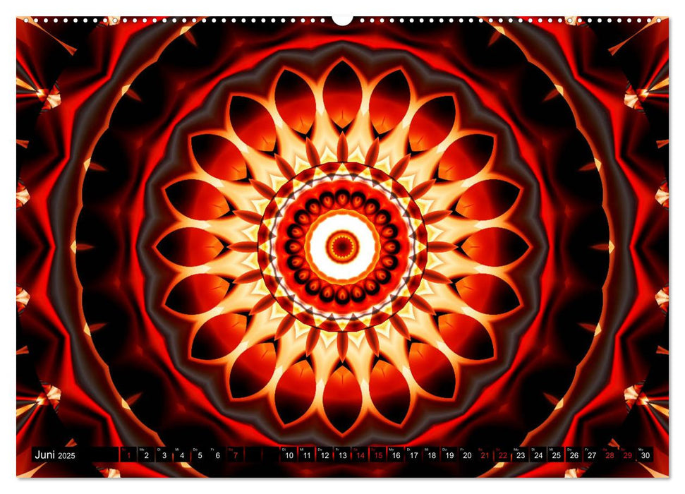 Energie-Mandalas Stärke durch die Farbe Rot (CALVENDO Premium Wandkalender 2025)