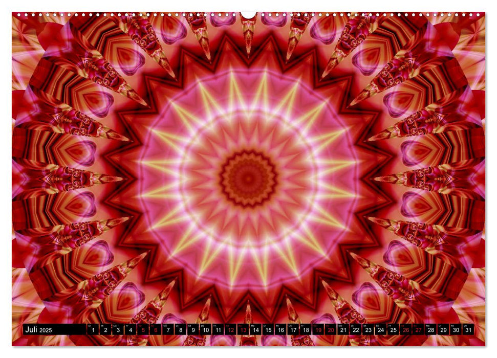 Energie-Mandalas Stärke durch die Farbe Rot (CALVENDO Premium Wandkalender 2025)