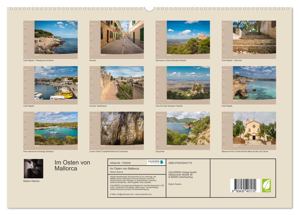 Im Osten von Mallorca (CALVENDO Premium Wandkalender 2025)