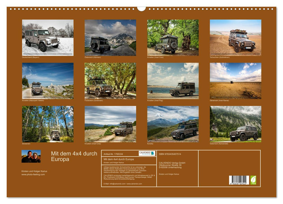 Mit dem 4x4 durch Europa (CALVENDO Wandkalender 2025)