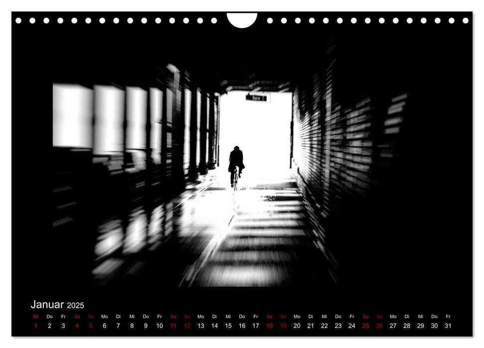 Strassenfotografie Berlin. schwarz/weiß - abstrakt - minimalistisch (CALVENDO Wandkalender 2025)