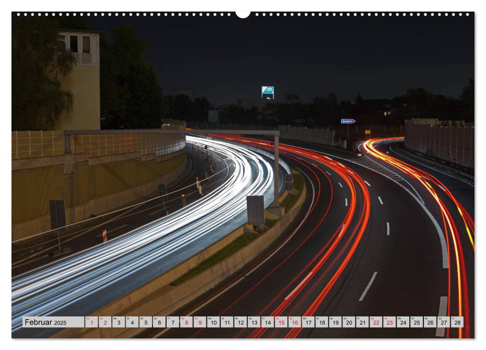 Es wird Nacht in Duisburg (CALVENDO Premium Wandkalender 2025)