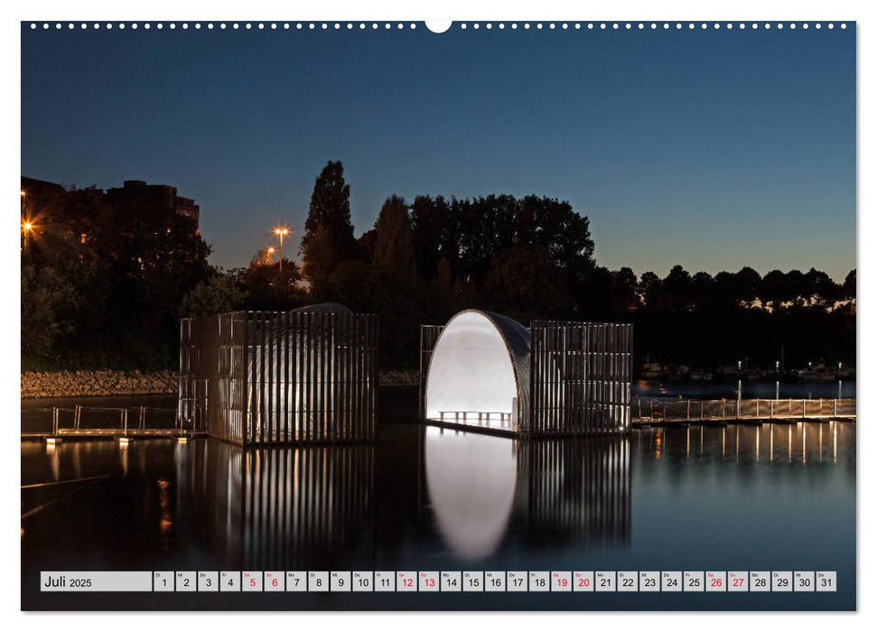 Es wird Nacht in Duisburg (CALVENDO Premium Wandkalender 2025)