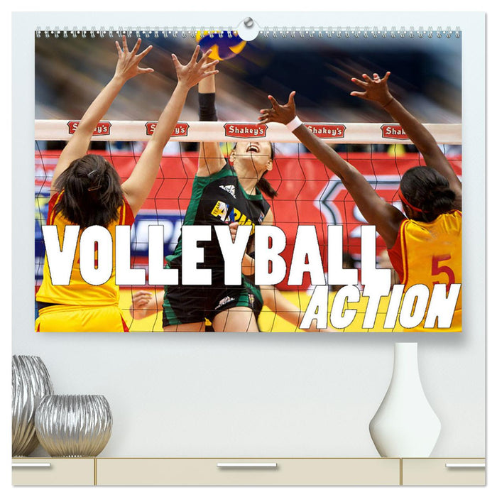 Volleyball Action (CALVENDO Premium Wandkalender 2025)