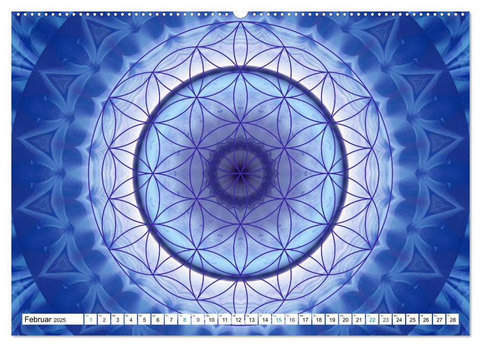 Energie-Mandalas in blau (CALVENDO Premium Wandkalender 2025)