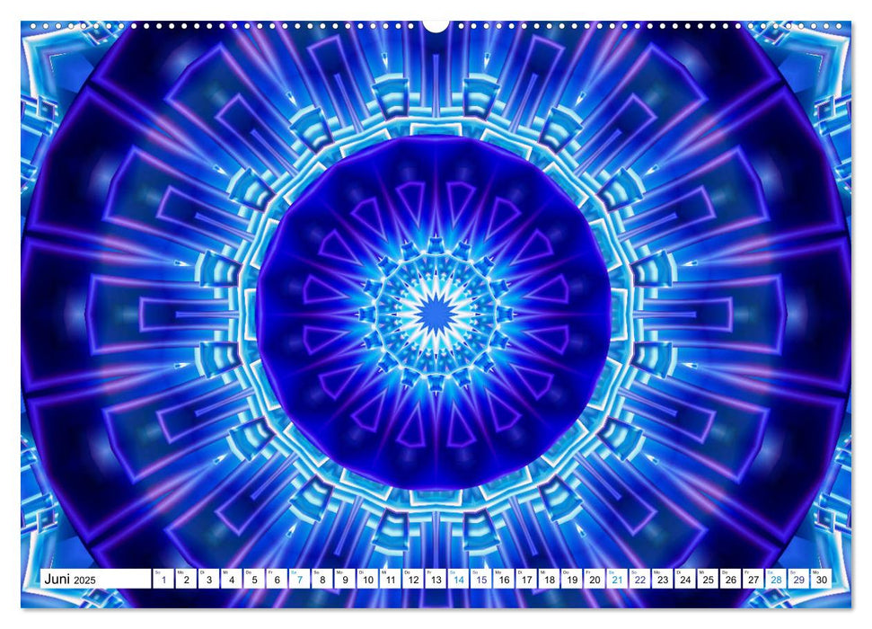 Energie-Mandalas in blau (CALVENDO Premium Wandkalender 2025)