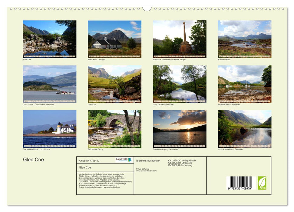 Glen Coe (CALVENDO Premium Wandkalender 2025)