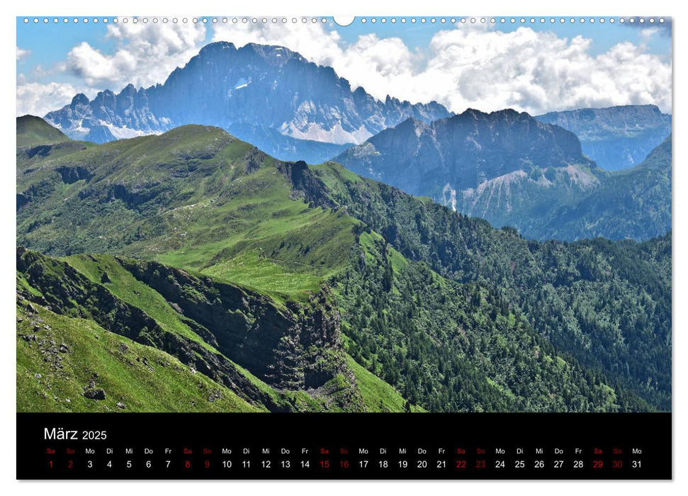 Hoch oben in den DOLOMITEN (CALVENDO Premium Wandkalender 2025)