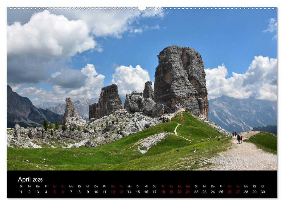 Hoch oben in den DOLOMITEN (CALVENDO Premium Wandkalender 2025)