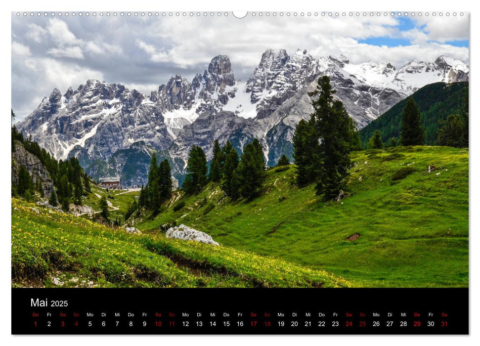 Hoch oben in den DOLOMITEN (CALVENDO Premium Wandkalender 2025)