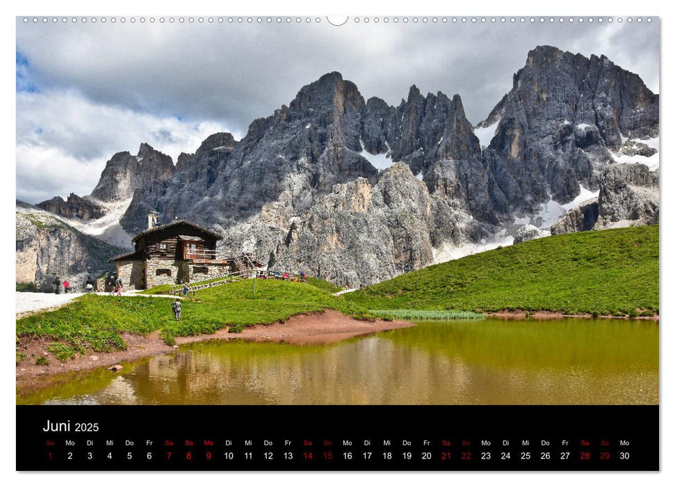 Hoch oben in den DOLOMITEN (CALVENDO Premium Wandkalender 2025)