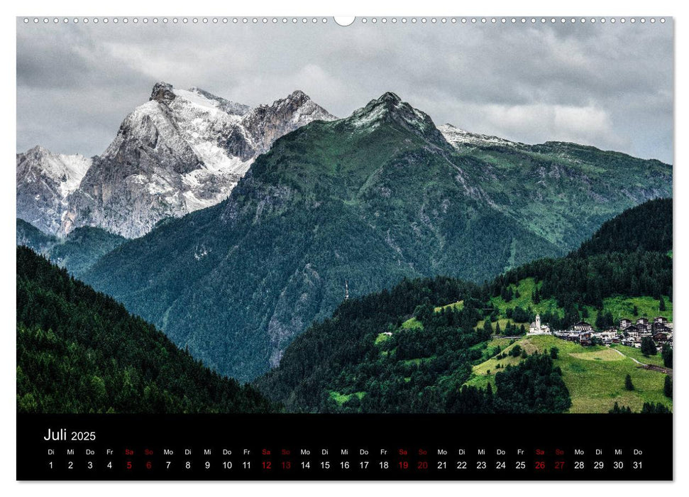 Hoch oben in den DOLOMITEN (CALVENDO Premium Wandkalender 2025)