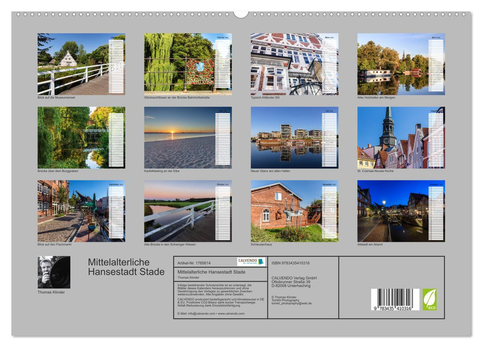 Mittelalterliche Hansestadt Stade (CALVENDO Premium Wandkalender 2025)