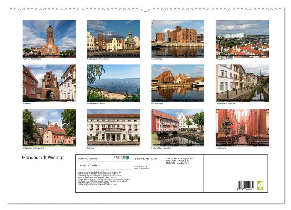 Hansestadt Wismar (CALVENDO Wandkalender 2025)