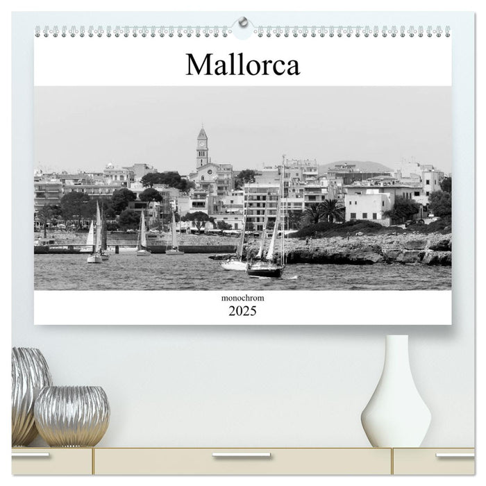Mallorca monochrom (CALVENDO Premium Wandkalender 2025)
